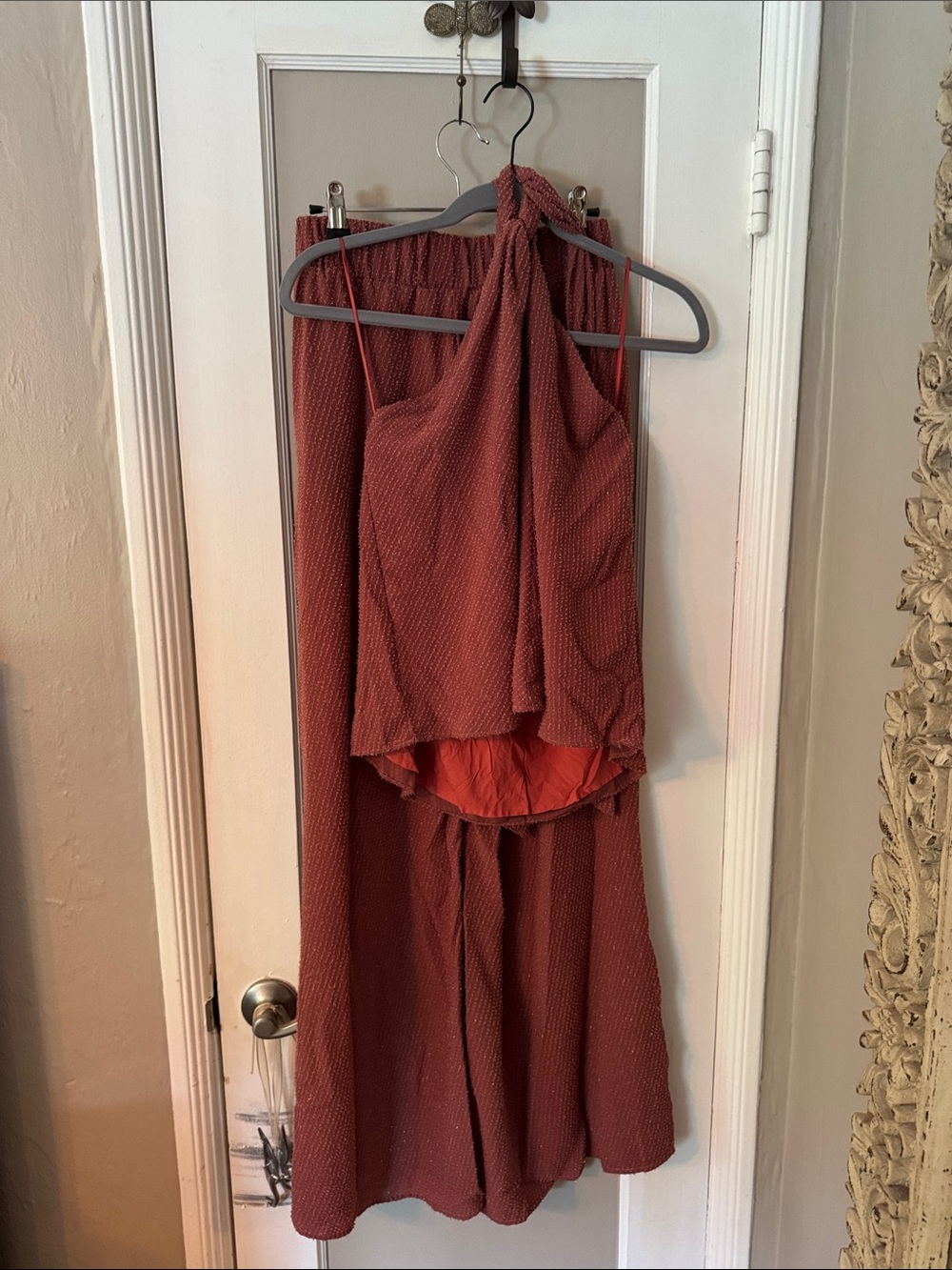Dance & Marvel Sparkly Palazzo Pants & Halter Set NWT Sz Small